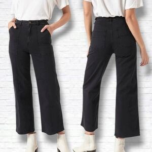 Rolla's "Heidi" Black High Rise Loose Straight Jeans Size 25